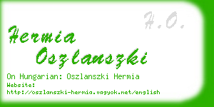 hermia oszlanszki business card